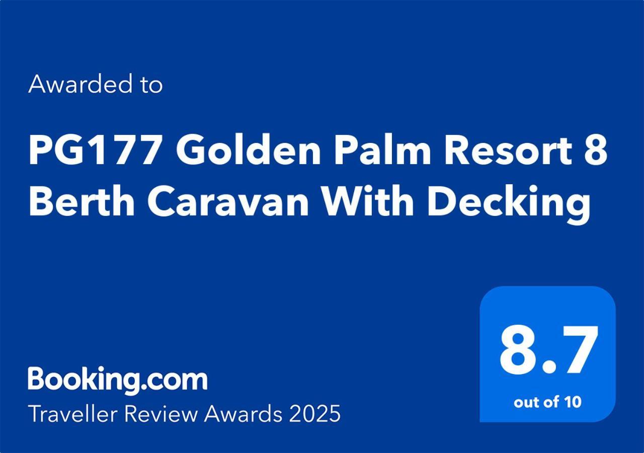 Pg177 Golden Palm Resort 8 Berth Caravan With Decking 查珀尔圣伦纳兹 外观 照片